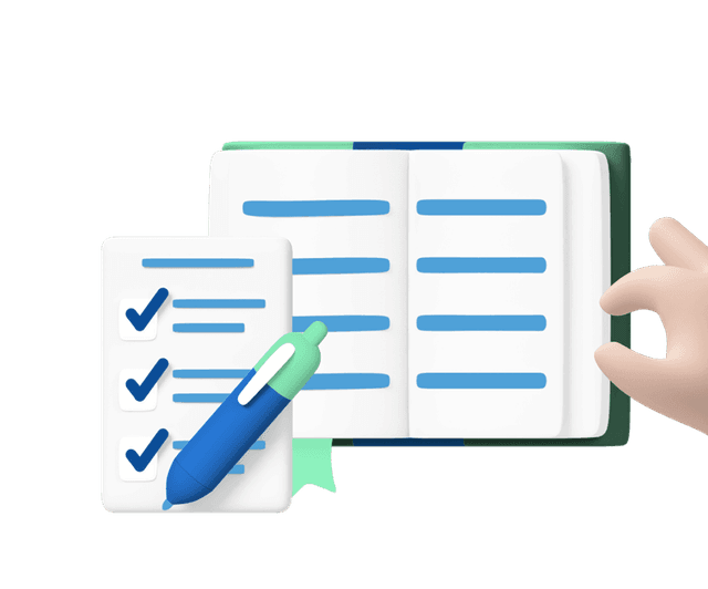 Book and Hand Illustration